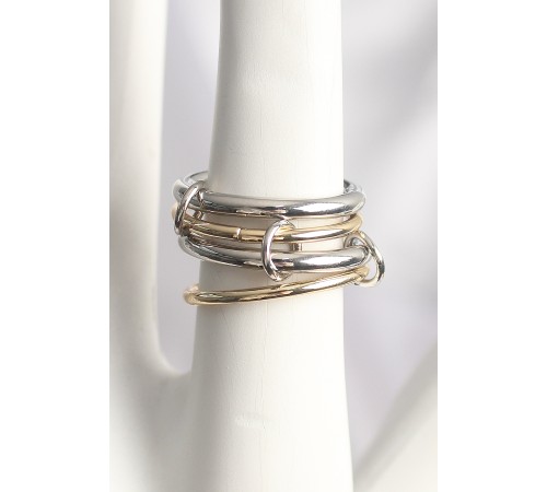 Pirinç Mix Renk 4'Lü Model Kadın Yüzük