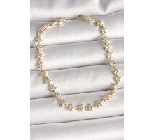 Pirinç Gold Renk Zirkon Taşlı Yıldız Model VIP Seri Kadın Bileklik