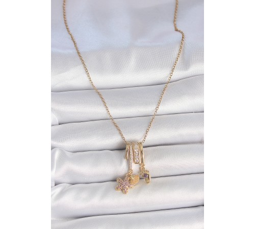 316L Çelik Gold Renk Sallantı Zirkon Taşlı Mor Taşlı Ayıcık Figür Charm Kadın Kolye 316L Çelik Gold Renk Sallantı Zirkon Taşlı Mor Taşlı Ayıcık Figür Charm Kadın Kolye