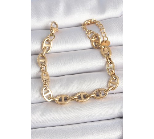 316L Çelik Gold Renk Zincir Model Kadın Bileklik 316L Çelik Gold Renk Zincir Model Kadın Bileklik