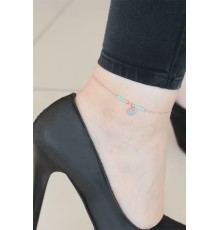 Mavi Miyuki Taşlı Taçlı Hal Hal