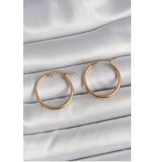 316 Çelik Gold Renk 22mm Kadın Halka Model Kadın Küpe
