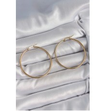 316 Çelik Gold Renk 43 mm Halka Model Kadın Küpe