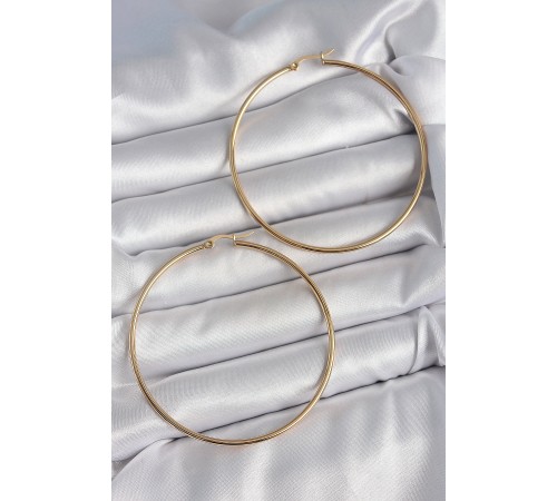 316 Çelik Gold Renk 63 mm Halka Model Kadın Küpe 316 Çelik Gold Renk 63 mm Halka Model Kadın Küpe