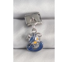 316L Çelik Gümüş Renk Sallantı Kova Burç Model Nomination Charm