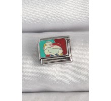 316L Çelik Gümüş Renk Renkli Portre Model Nomination Charm