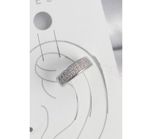 Pirinç Gümüş Renk Zirkon Taşlı Kıkırdak Model Kadın Küpe