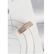 Pirinç Gold Renk Zirkon Taşlı Kadın Kıkırdak Küpe