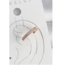 Pirinç Gold Renk Zirkon Taşlı Kadın Kıkırdak Küpe