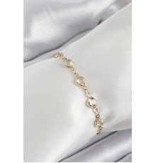 Pirinç Gold Renk Zirkon Taşlı Kadın Bileklik