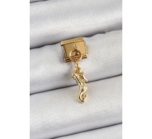 316L Çelik Sallantılı Deniz Atı Model Gold Renk Nomination Charm