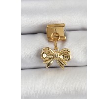 316L Çelik Sallantılı Fiyonk Model Gold Renk Nomination Charm