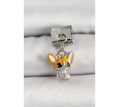 316L Çelik Gümüş Renk Chihuahua Köpek Model Nomination Charm 316L Çelik Gümüş Renk Chihuahua Köpek Model Nomination Charm