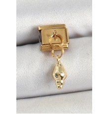 316L Çelik Sallantılı Deniz Kabuğu Model Gold Renk Nomination Charm
