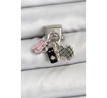 316L Çelik Sallantılı Çoklu Model Gümüş Renk Nomination Charm