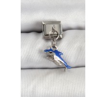 316L Çelik Sallantılı Köpekbalığı Model Gümüş Renk Nomination Charm