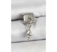 316L Çelik Sallantılı Deniz Kabuğu Model Gümüş Renk Nomination Charm