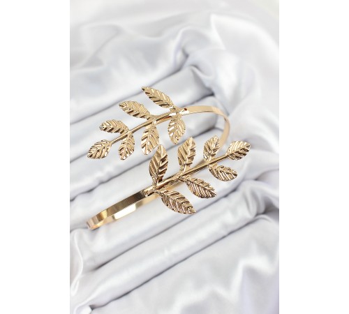 Pirinç Yaprak Model Gold Renk Kadın Pazu Bileklik Pirinç Yaprak Model Gold Renk Kadın Pazu Bileklik