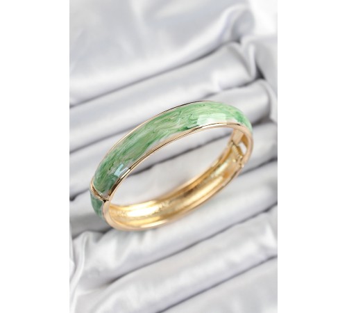 Pirinç Mavi Yeşil Mineli Mermer Desen Model Gold Renk Kadın Kelepçe Pirinç Mavi Yeşil Mineli Mermer Desen Model Gold Renk Kadın Kelepçe