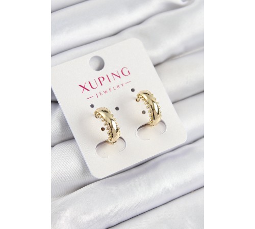 Xuping Çit Halka Model Gold Renk Kadın Küpe Xuping Çit Halka Model Gold Renk Kadın Küpe