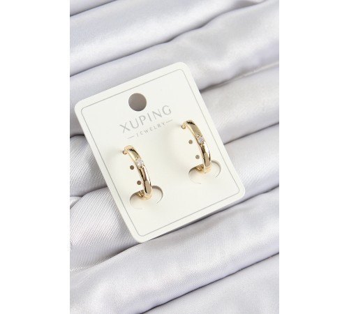 Xuping Zirkon Taşlı Oval Model Gold Renk Kadın Küpe Xuping Zirkon Taşlı Oval Model Gold Renk Kadın Küpe