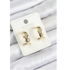 Xuping Zirkon Taşlı Halka Model Gold Renk Kadın Küpe