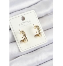 Xuping Zirkon Taşlı Halka Model Gold Renk Kadın Küpe