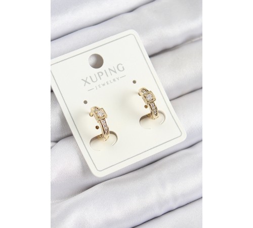 Xuping Zirkon Taşlı Kemer Model Gold Renk Kadın Küpe Xuping Zirkon Taşlı Kemer Model Gold Renk Kadın Küpe
