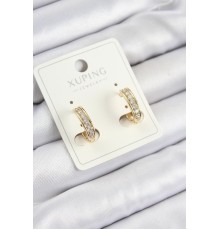 Xuping Zirkon Taşlı Halka Model Gold Renk Kadın Küpe