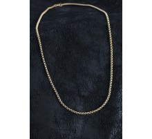 316L Çelik Örme Zincir Model Gold Renk Erkek Kolye