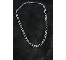 316L Çelik Kalın Figaro Zincir Model Gümüş Renk Erkek Kolye