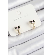 Pirinç Kuromi Model Gold Renk Çocuk Küpe