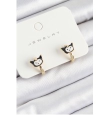 Pirinç Kuromi Model Gold Renk Çocuk Küpe