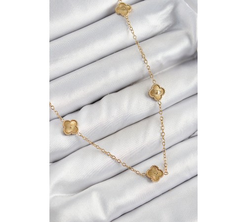 316L Çelik Yonca Model Gold Renk Kadın Kolye 316L Çelik Yonca Model Gold Renk Kadın Kolye