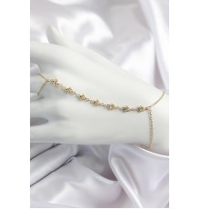 Pirinç Kalpli Zirkon Taşlı Y Model Gold Renk Kadın Şahmeran
