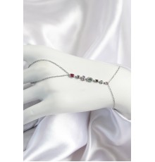 Pirinç Renkli Zirkon Taşlı Y Model Gümüş Renk Kadın Şahmeran