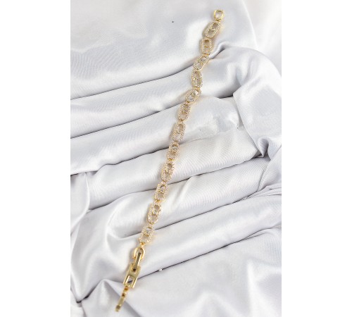 Pirinç Zirkon Taşlı Messika Model Gold Renk VIP Seri Kadın Bileklik Pirinç Zirkon Taşlı Messika Model Gold Renk VIP Seri Kadın Bileklik