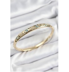 Pirinç Zirkon Taşlı Kelebek Model Gold Renk Kadın Kelepçe