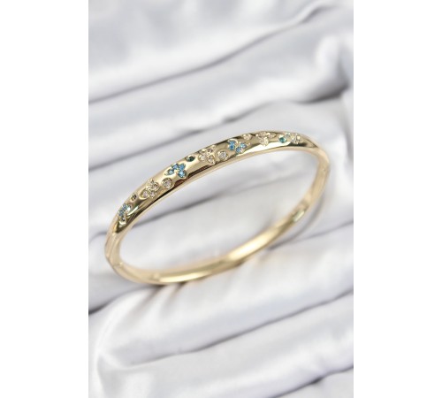 Pirinç Zirkon Taşlı Kelebek Model Gold Renk Kadın Kelepçe Pirinç Zirkon Taşlı Kelebek Model Gold Renk Kadın Kelepçe