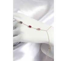 Pirinç Renkli Zirkon Taşlı Dikdörtgen Model Gold Renk Kadın Şahmeran