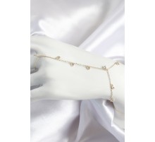 Pirinç Zirkon Taşlı Sallantılı Model Gold Renk Kadın Şahmeran