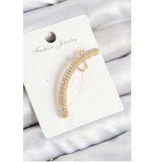 Pirinç Zirkon Taşlı Model Gold Renk Sağ Kıkırdak Küpe