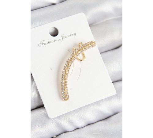 Pirinç Zirkon Taşlı Model Gold Renk Sağ Kıkırdak Küpe Pirinç Zirkon Taşlı Model Gold Renk Sağ Kıkırdak Küpe