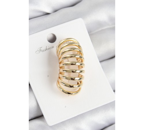 Pirinç Yay Model Gold Renk Sağ Kıkırdak Küpe