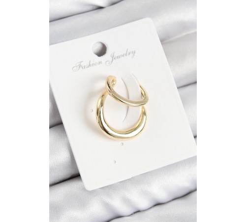 Pirinç Halka Model Gold Renk Sağ Kıkırdak Küpe