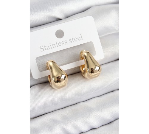Pirinç Halka Model Gold Renk Kadın Küpe