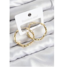 Pirinç Halka Model Gold Renk Kadın Küpe