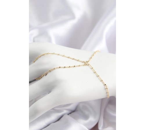 Pirinç Boncuk Zincirli X Model Gold Renk Kadın Şahmeran Pirinç Boncuk Zincirli X Model Gold Renk Kadın Şahmeran
