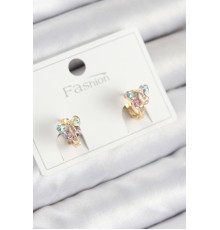 Pirinç Zirkon Taşlı Kelebek Model Gold Renk Çocuk Küpe
