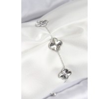 VIP Pirinç Yonca Model Gümüş Renk Kadın Bileklik